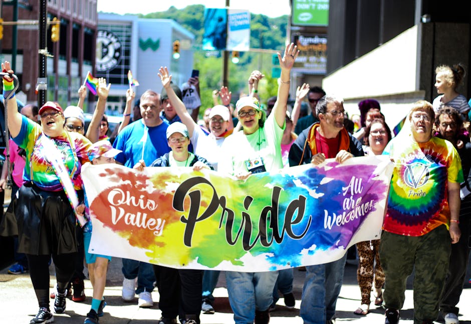 Vibrant Ohio Valley Pride parade celebrating LGBTQ+ community and inclusivity on a sunny day.
