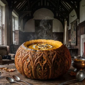 soupe à la courge d'halloween