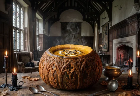 soupe à la courge d'halloween